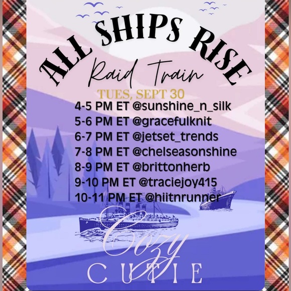 9/30 Cozy Cutie Aren’t You “PLAID” for Fall?! Plaid & Knits | 1 Hour Train Show! - Picture 1 of 2